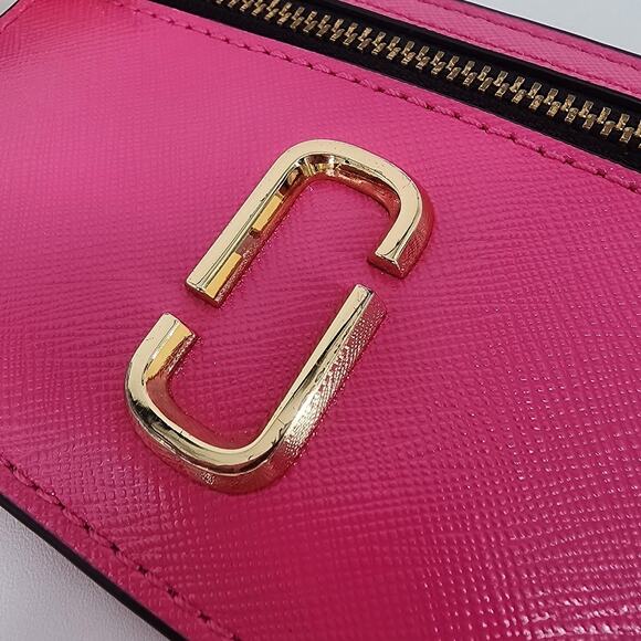 Marc Jacobs Snap Shot Pink Card Case Coin Purse Wallet - Picture 9 of 14